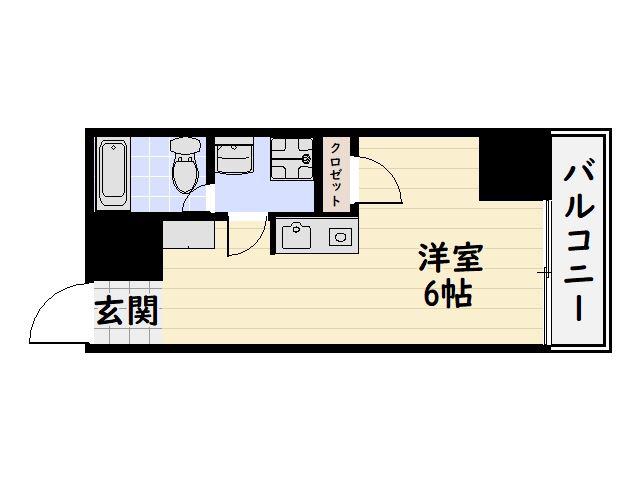 グランドゥール鴨池(ワンルーム/3階)の間取り写真
