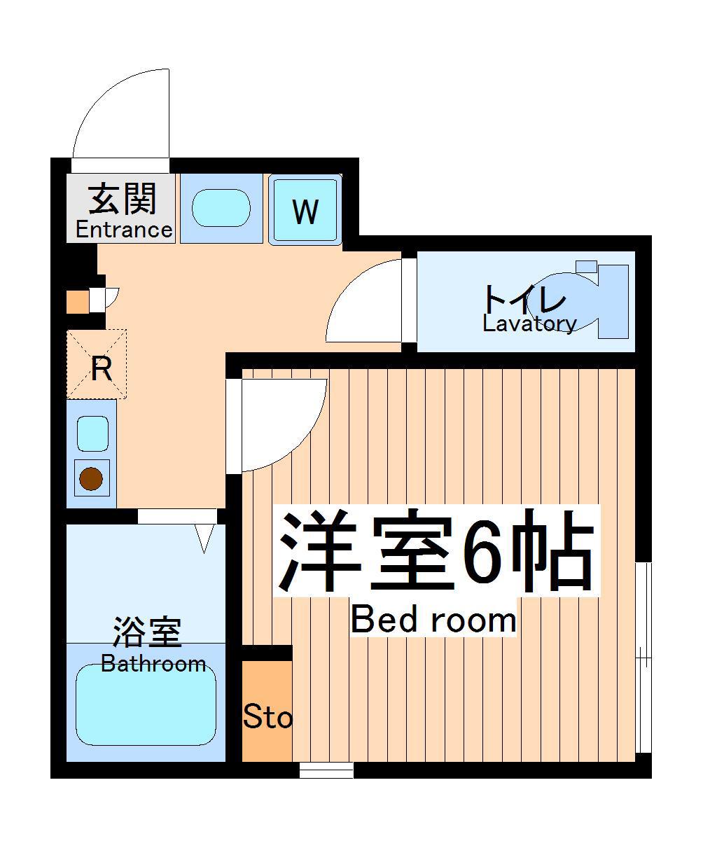 川崎レジデンス(1K/3階)の間取り写真
