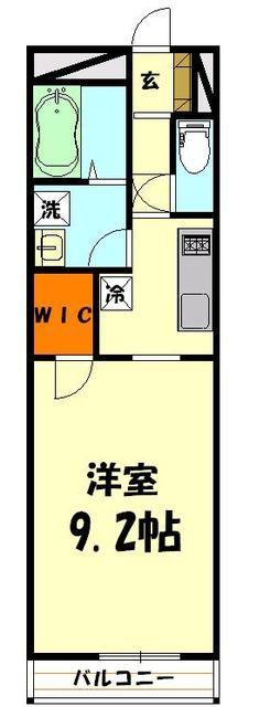 レオネクストカロータ(1K/3階)の間取り写真