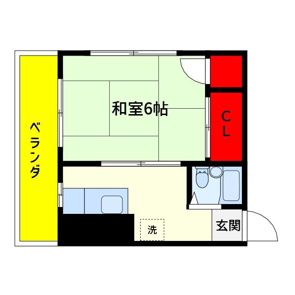 メゾン町田(1K/3階)の間取り写真