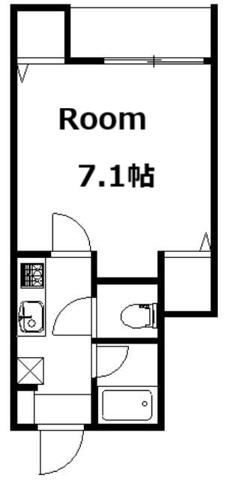 LUZ321(1K/1階)の間取り写真