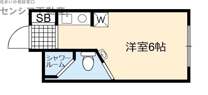 コレクション関目弐番館(ワンルーム/2階)の間取り写真