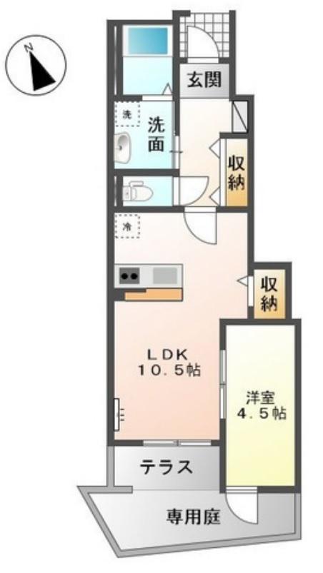 サニーコート(1LDK/1階)の間取り写真