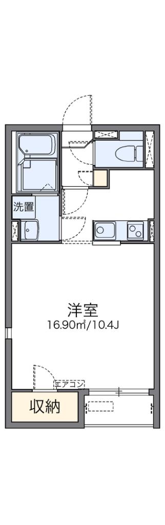 レオネクストはなみずき(1K/2階)の間取り写真