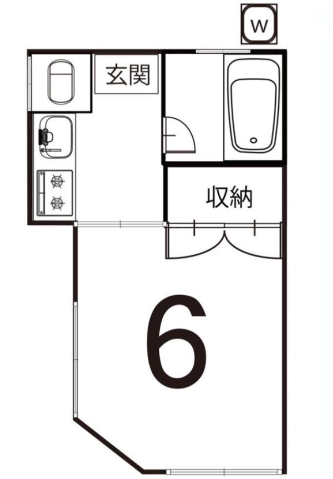 光和荘(1K/1階)の間取り写真