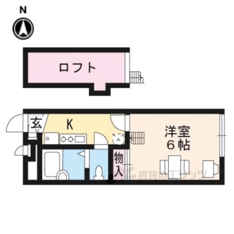 レオパレス鴨川(1K/1階)の間取り写真