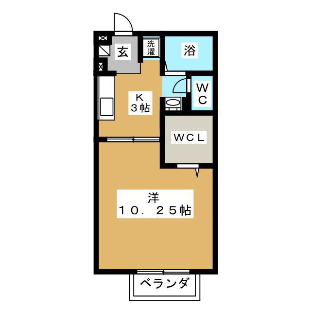 ベルモナ(1K/2階)の間取り写真
