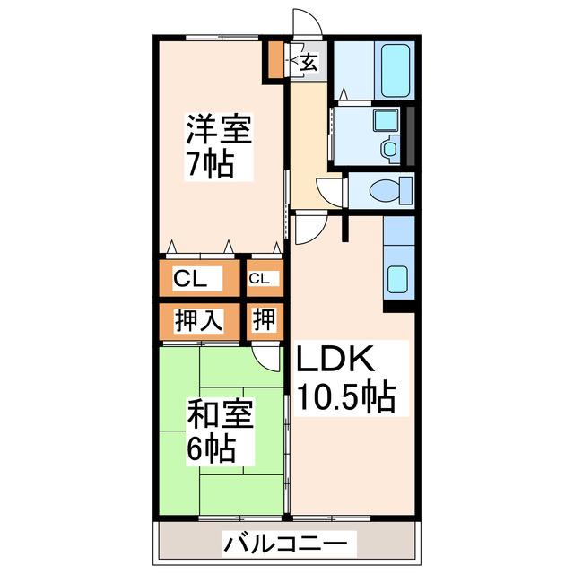 コンフォートM(2LDK/1階)の間取り写真