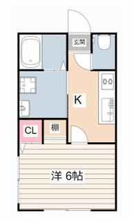 リープラス恵比須駅前(1K/2階)の間取り写真