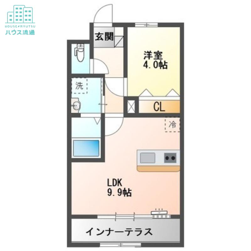 セントラル(1LDK/1階)の間取り写真