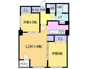フォーレスト21(2LDK/3階)の間取り写真