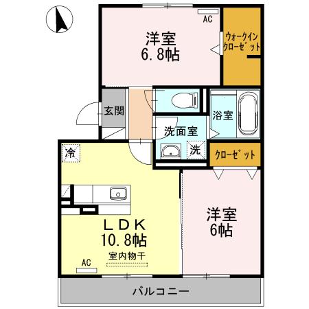 サクセスV(2LDK/3階)の間取り写真