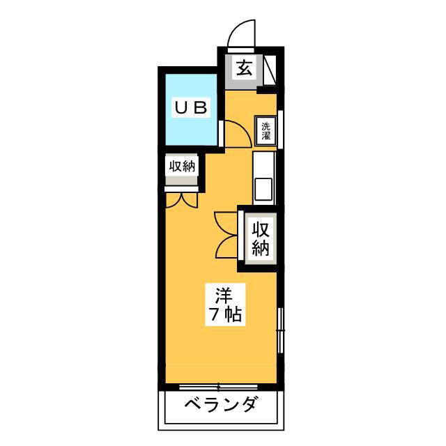 ホワイトパレス浦安(ワンルーム/1階)の間取り写真