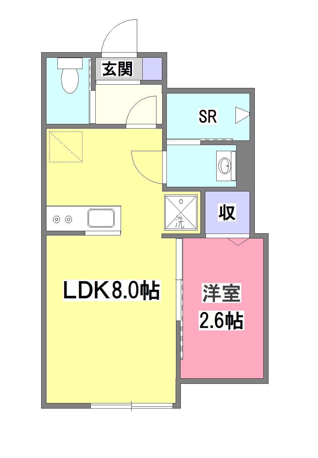 KEIAI RESIDENCE 秋津(1LDK/2階)の間取り写真