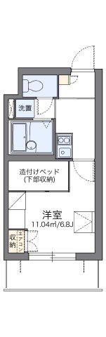 レオパレスシェル都III(1K/1階)の間取り写真