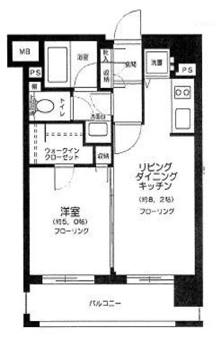 LA.スイート上野(1LDK/9階)の間取り写真