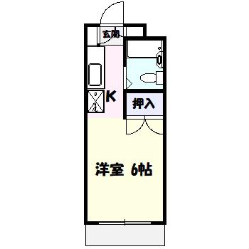 ファインヒル生田(ワンルーム/1階)の間取り写真