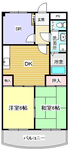 サンルート23(3DK/3階)の間取り写真