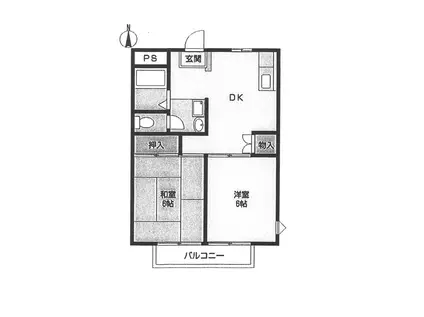池田ハイツ(2DK/2階)の間取り写真