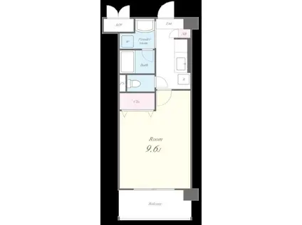 リブェール天城(1K/1階)の間取り写真