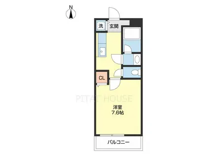 フロレスタセゾン(1K/2階)の間取り写真