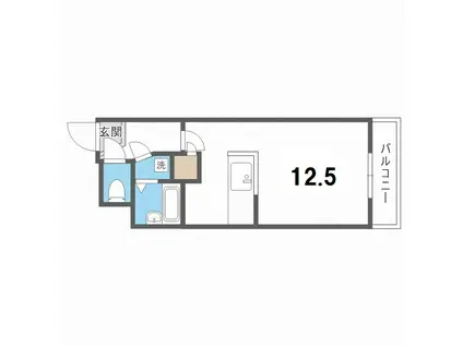 アムール文京台(1K/1階)の間取り写真