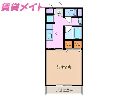 エクセレンス(1K/1階)の間取り写真