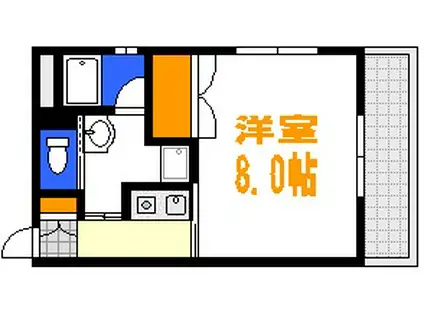 アイビーガッセ蔦本(1K/3階)の間取り写真