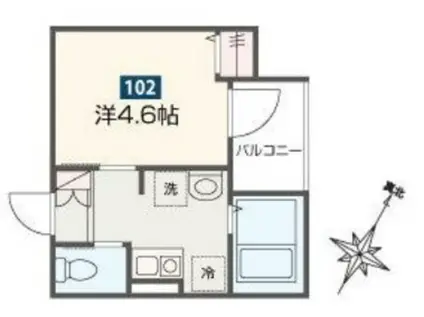 MOMO HOUSE(1K/1階)の間取り写真