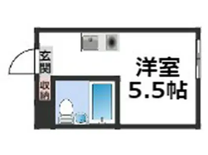 堀江グリーンハイツ(ワンルーム/7階)の間取り写真