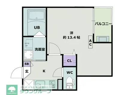 JACK SHIMOFUJISAWA IV(1K/3階)の間取り写真