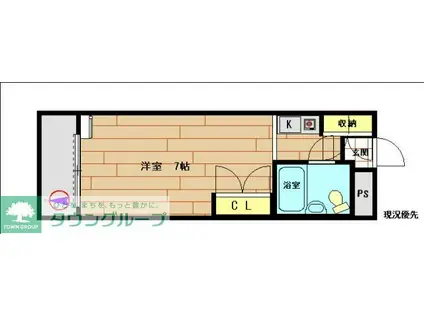 シティーコープ元住吉(1K/1階)の間取り写真