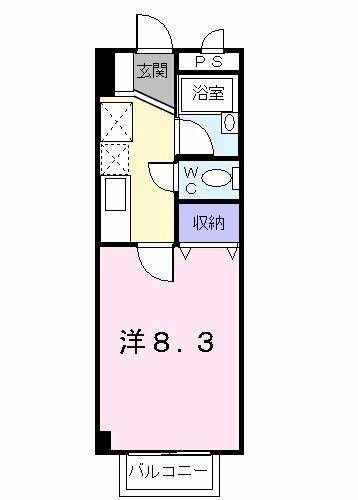 SUNRISE21(1K/2階)の間取り写真