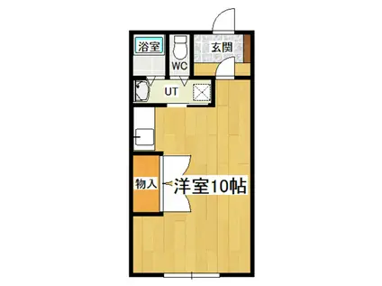 アパートメントテラモトI(ワンルーム/2階)の間取り写真