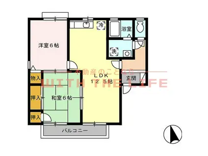ヴェルドミール(2LDK/2階)の間取り写真