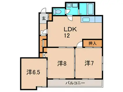 TMプラザ(3LDK/3階)の間取り写真