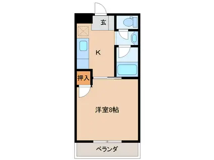 サングレイス(1K/2階)の間取り写真