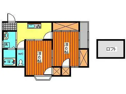 グランデール湯沢(2K/2階)の間取り写真