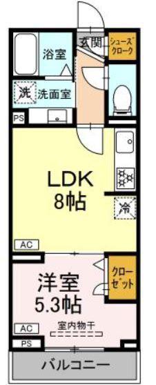 グラナーデ西瑞江(1LDK/3階)の間取り写真