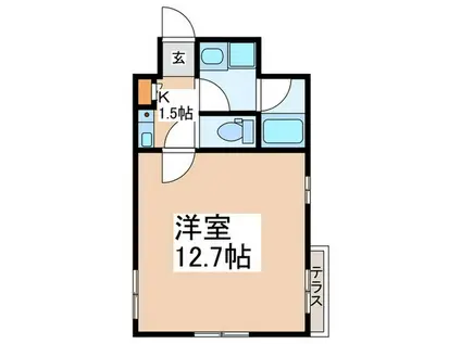 ハイツタチバナ(1K/1階)の間取り写真