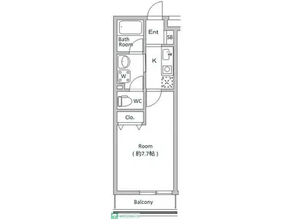 センタービレッジ常盤平(1K/3階)の間取り写真