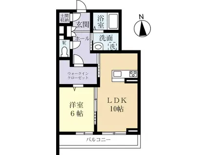 ハレレア(1LDK/3階)の間取り写真