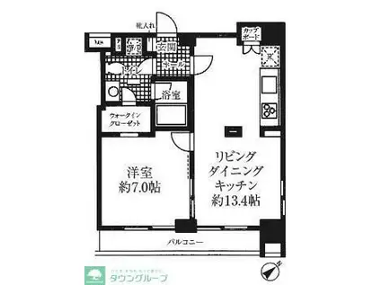 HF銀座レジデンス(1LDK/12階)の間取り写真