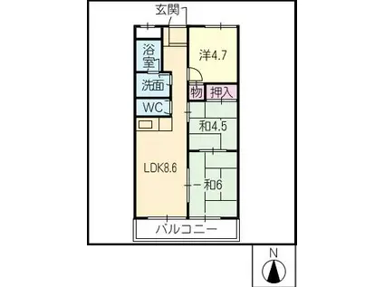 第3佐藤ハイツ(3LDK/1階)の間取り写真