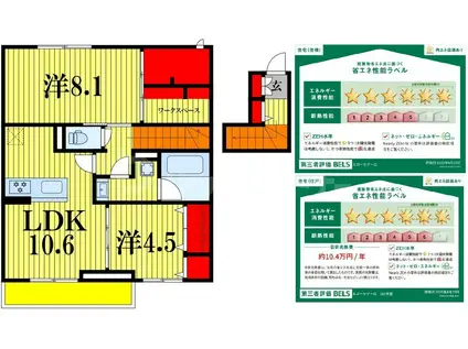 LUGARSEGURO(2LDK/2階)の間取り写真