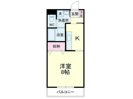 オリオンアパートメント(1K/2階)の間取り写真