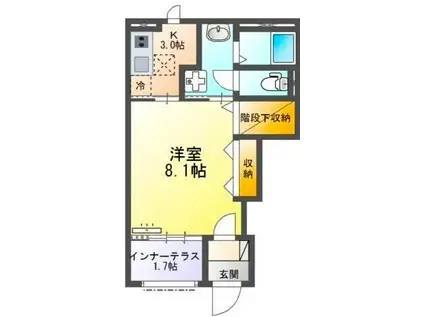 沼津市大諏訪アパート(1K/1階)の間取り写真