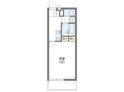 レオネクストシーズ 堀の内(1K/3階)の間取り写真