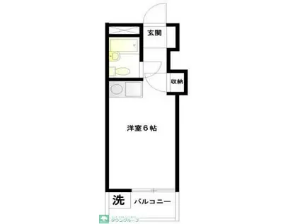 フォレスト青葉台(ワンルーム/2階)の間取り写真