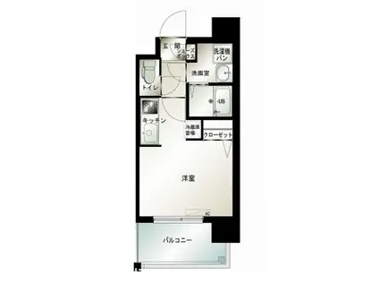 エンクレスト西公園III(1K/2階)の間取り写真